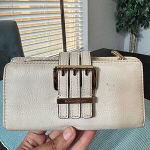 Michael Kors cream  Wallet with Gold Accents